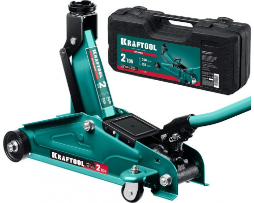 KRAFTOOL  STARK, в кейсе 2т, 135-340 мм, Подкатной домкрат для легковых а/м (43453-2-K)