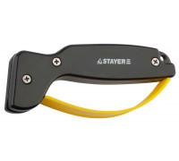 STAYER  для ножей, с защитой руки, из карбида, универсальная точилка (47513)
