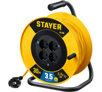 STAYER  M 315 ПВС 3х1.5 30м 3500Вт,  Силовой удлинитель на катушке (55078-30)