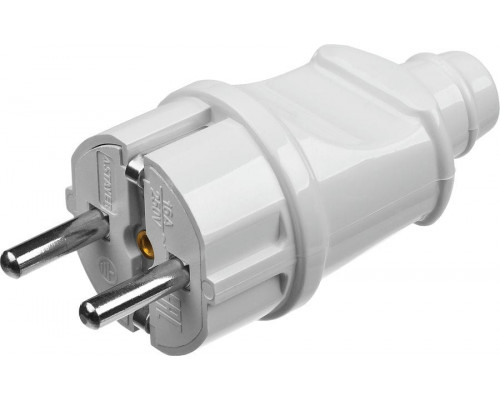 STAYER  белая 16А/220В 1300Вт  Вилка прямаяMAXElectro (55160-W)