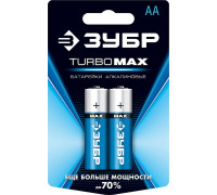 ЗУБР  АА 2 шт Щелочная батарейка Turbo-MAX (59206-2C)