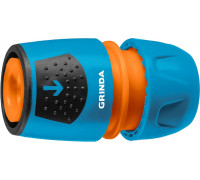 GRINDA  TU-A 1/2"-3/4", быстросъёмный, с автостопом, пластиковый с TPR, для шланга, Универсальный соединитель, PROLine (8-426227)