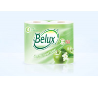 Бумага туалетная Belux Арома 2сл 4шт Яблоко L-19.5м (12) Семья и комфорт ООО