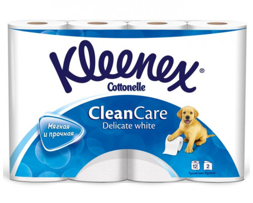 Бумага туалетная Kleenex Delicate 2сл 12шт Белая (6) Kimberly-Clark Professional