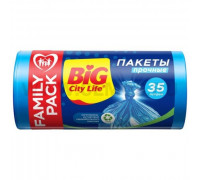Мешок д/мусора 35л 55шт Big City 50*60 синий (40) Биосфера Сервис