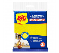 Салфетка Big City д/уборки вискоза 3шт Фламенко (54) Биосфера Сервис