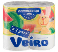 Полотенце бумажное Veiro Classic Plus 2сл 2шт L-27.5м (4) Сыктывкар Тиссью Груп