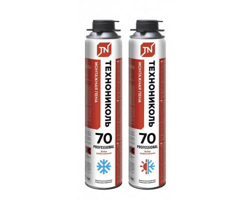 Пена монтажная профессиональная ТЕХНОНИКОЛЬ №70 PROFESSIONAL всесезонная (1020 г/ шт)
