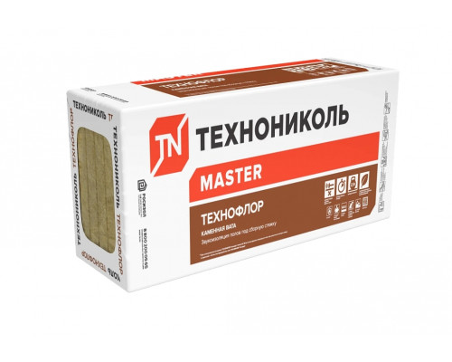 Утеплитель ТехноНиколь каменная вата ТЕХНОФЛОР СТАНДАРТ 1200*600*50 (6 плит)