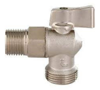 Кран шаровой УГЛОВОЙ 1/2"х3/4" НР/НР для подкл. стиральной машины